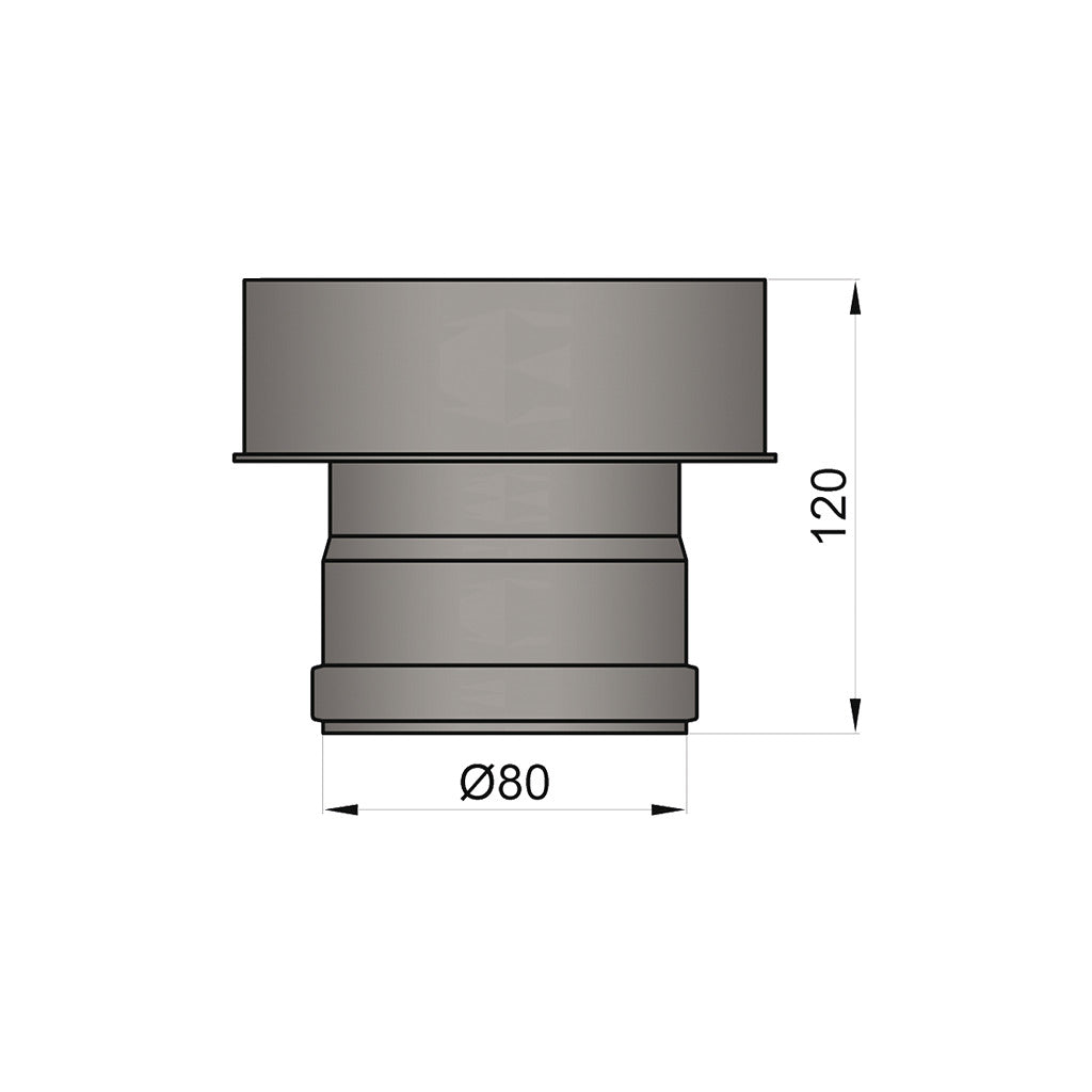 Flue pipe extension for pellet stoves
