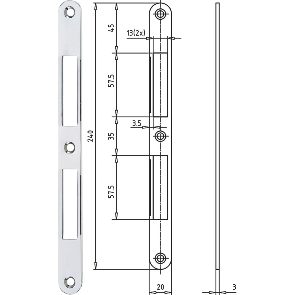 Piastra di battuta piatta SB.REDS