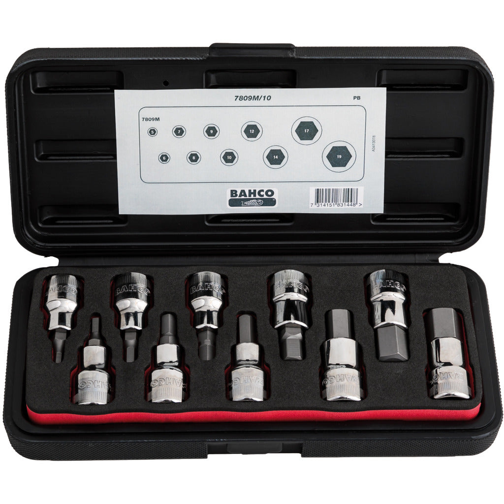 Socket wrench set for hexagon socket screws