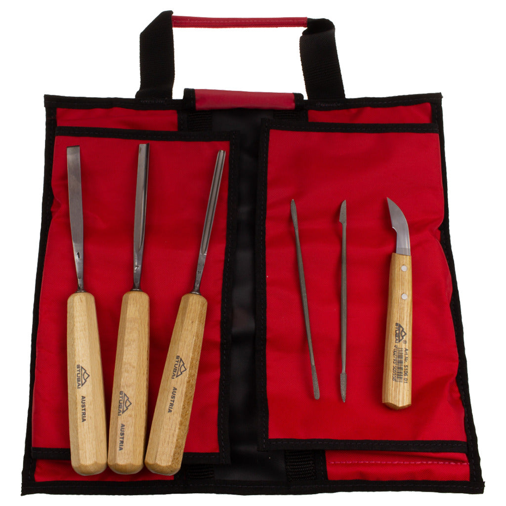Carving chisel & riffle rasp set / 6 pieces