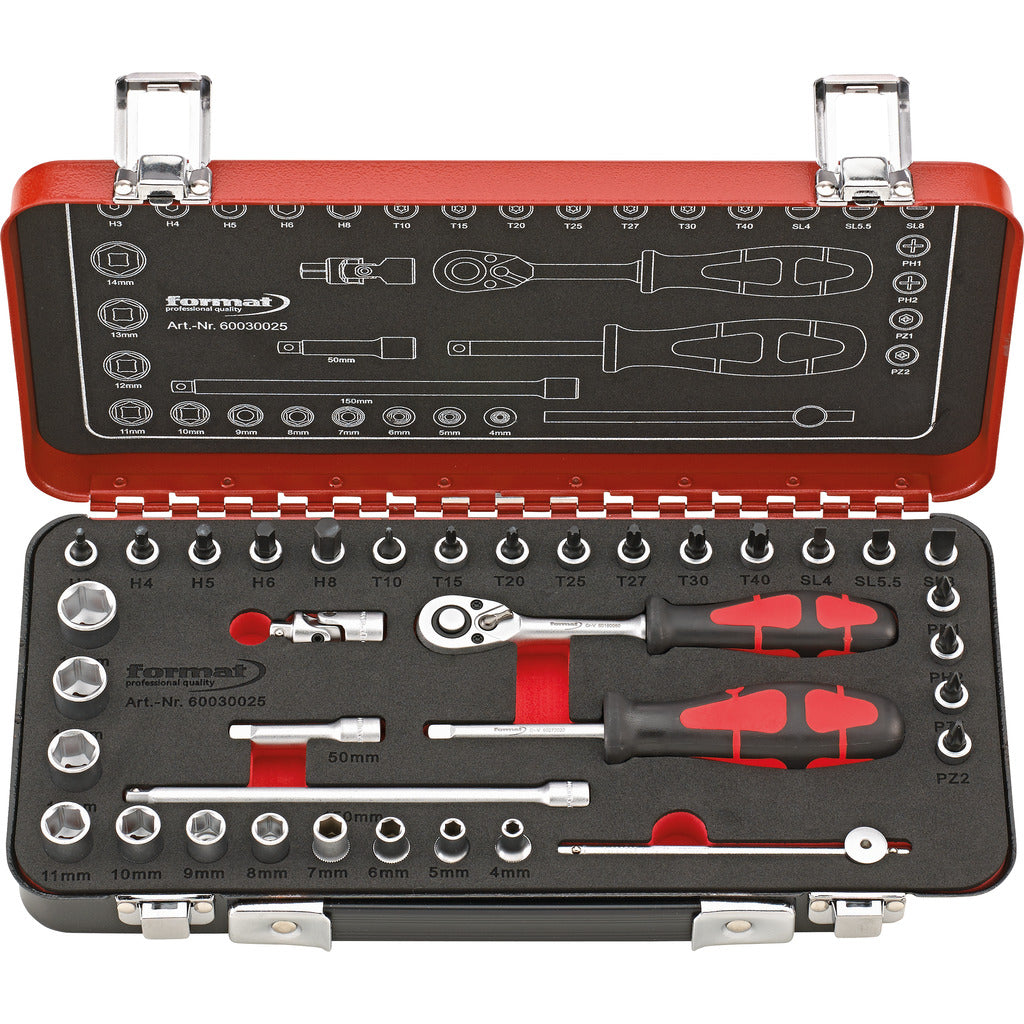 Set di chiavi a bussola da 1/4" / 36 pezzi