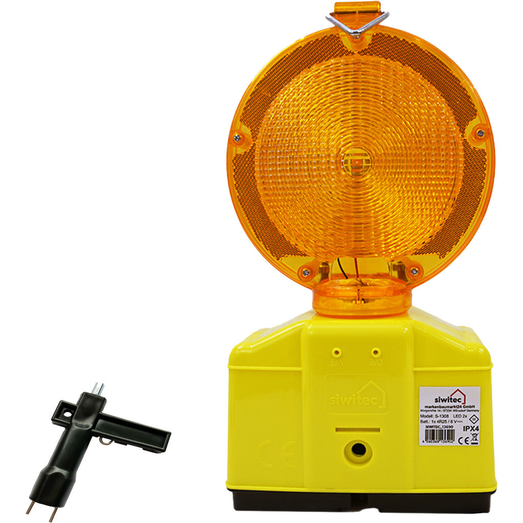 Construction site warning light LED - yellow / yellow