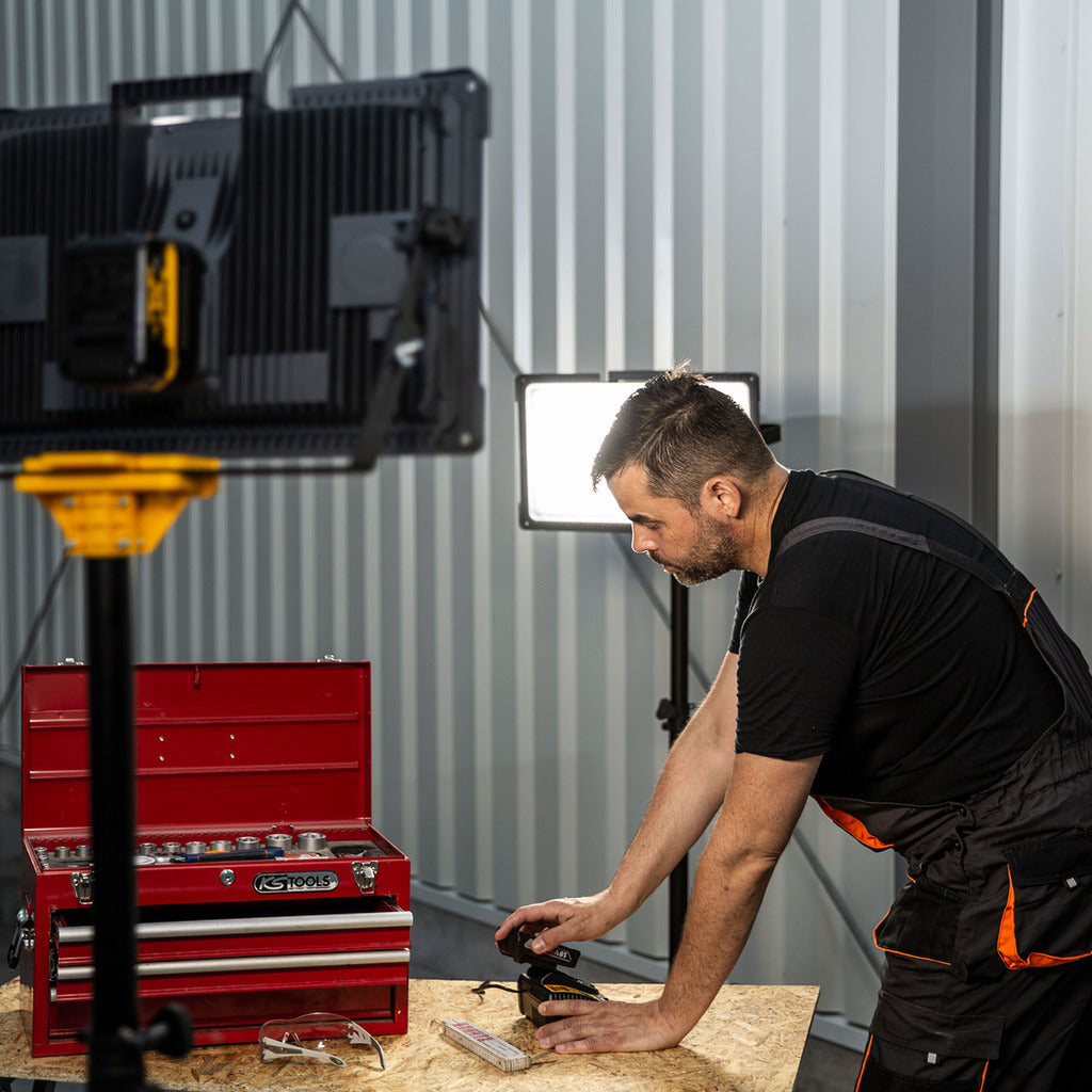 Battery LED construction spotlight MultiBattery