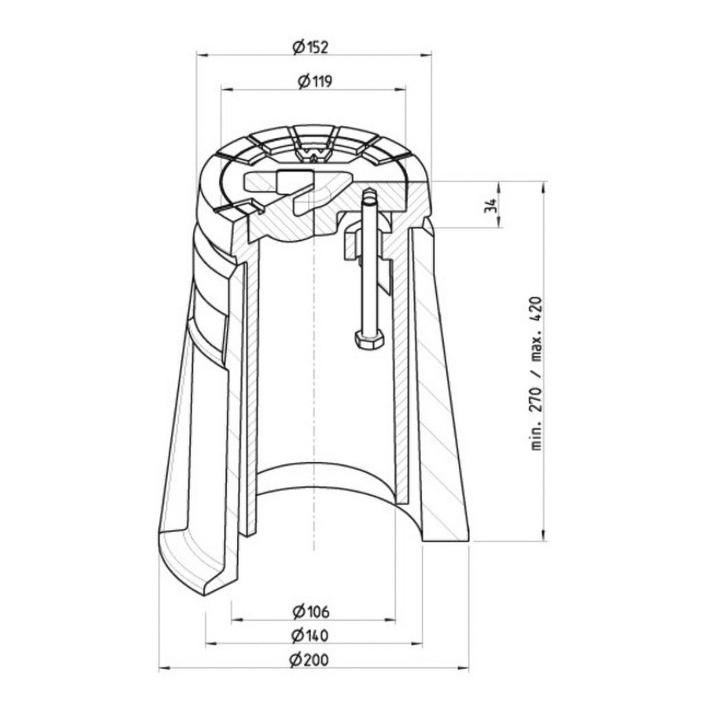 Street cap "telescopic" 1851 K