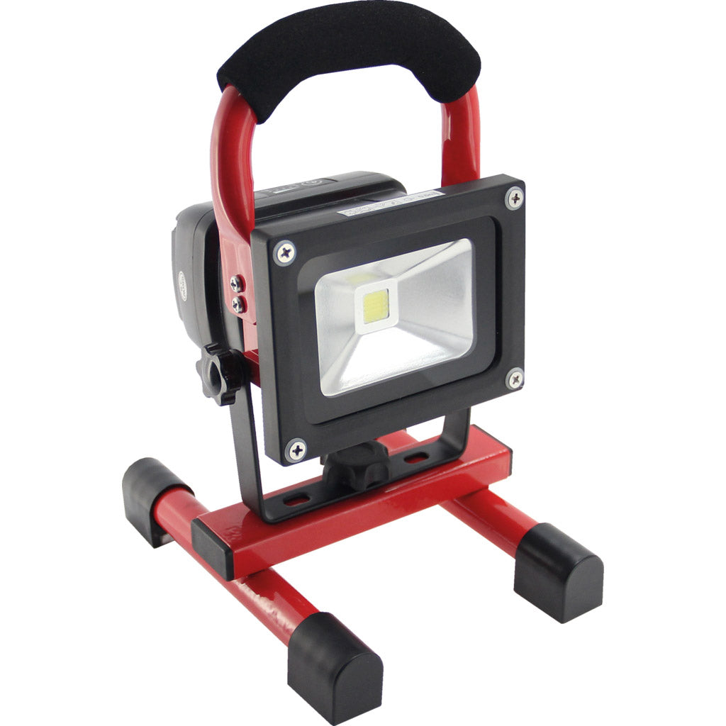 Mobile LED spotlight with battery