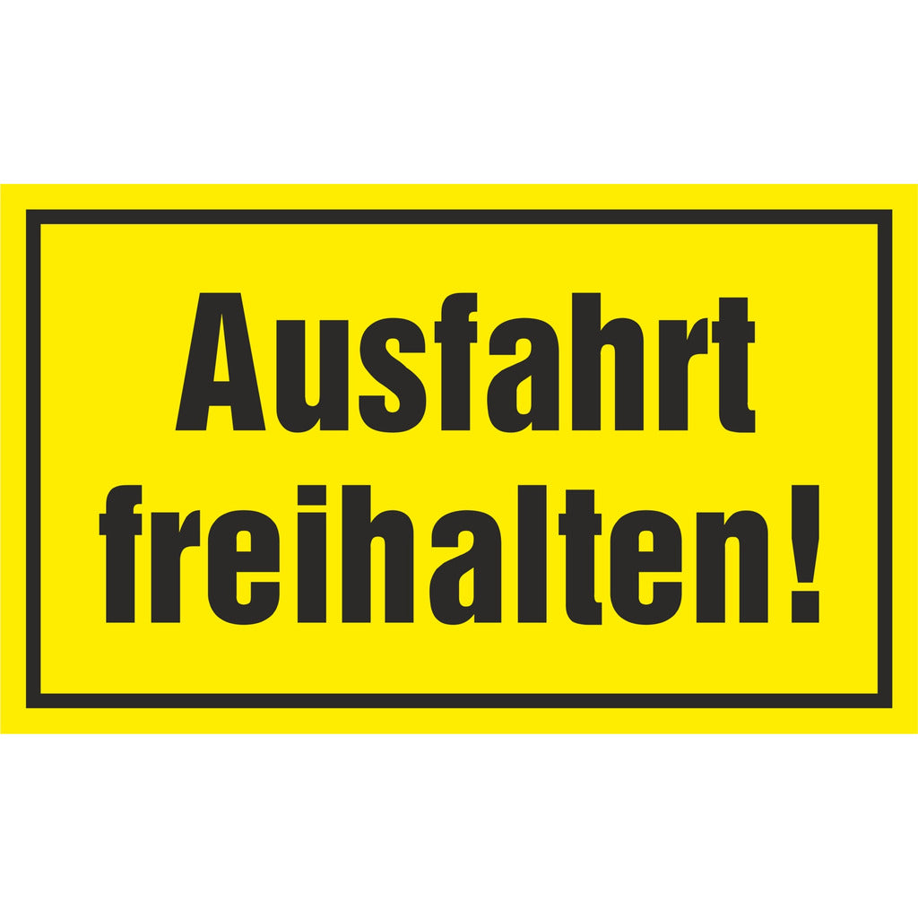 Cartello - Lasciare libera l'uscita!