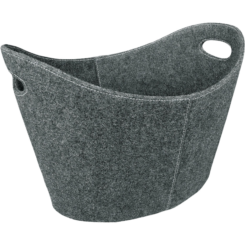 Felt basket grey oval