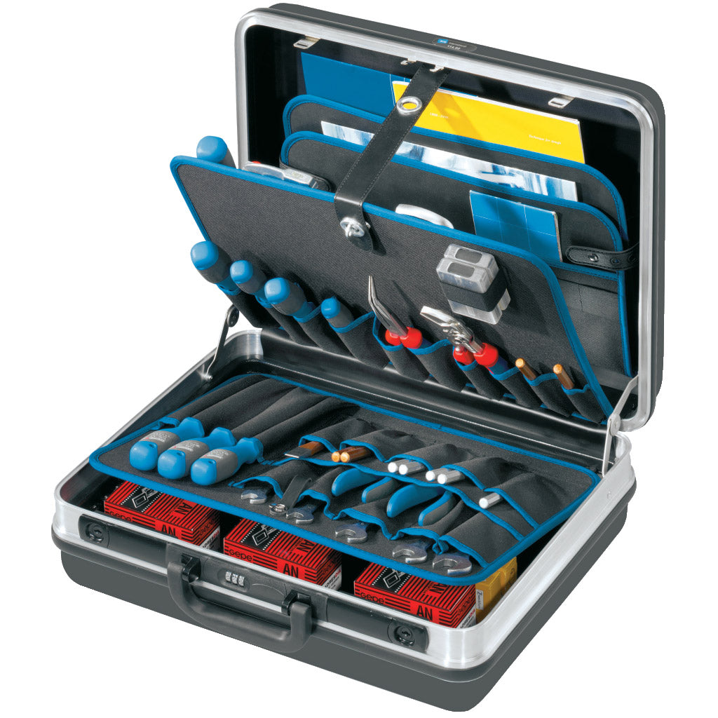 Valigia portautensili Easy nera con tasche