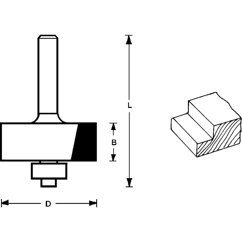 HM rebate cutter with ball bearing