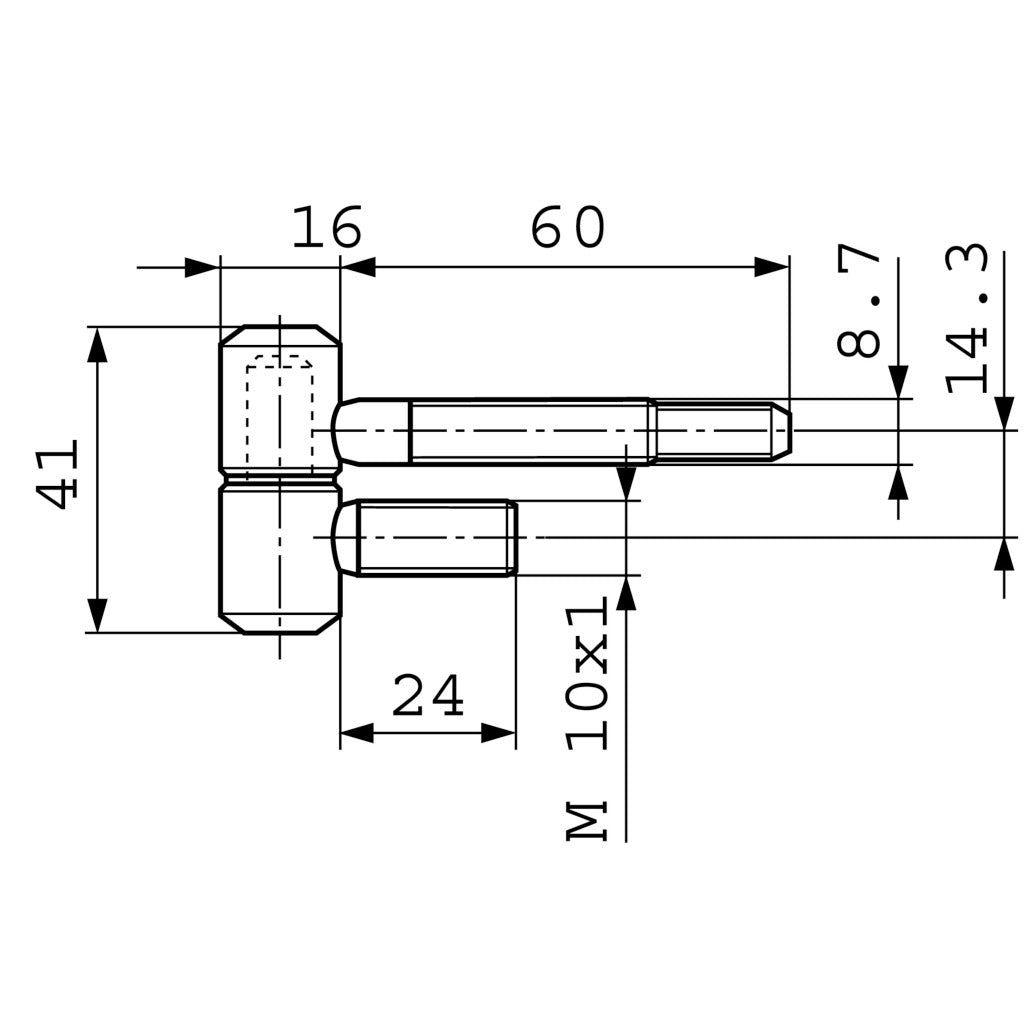 Steel frame hinge 30-16-018 (3.1000)