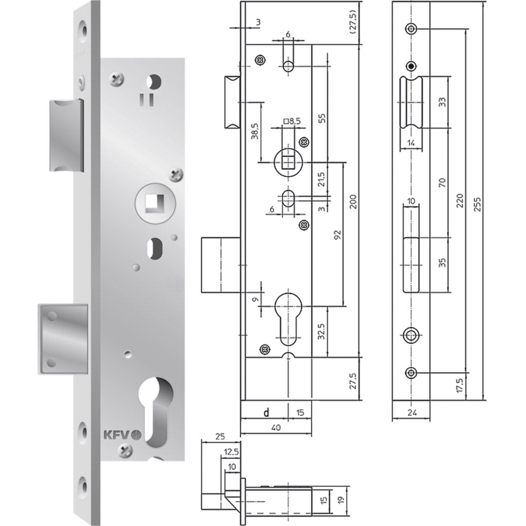 Serratura a mortaio con telaio tubolare 29
