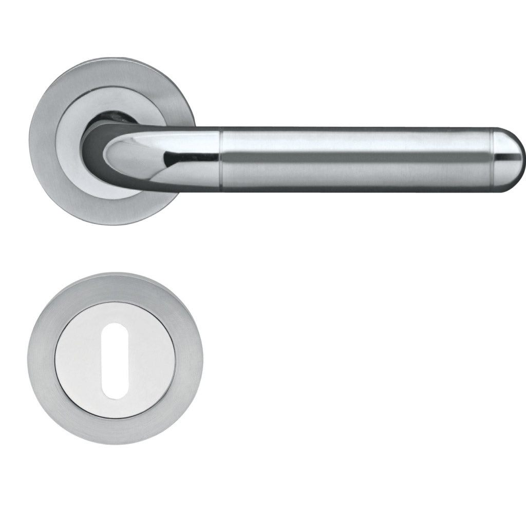 Door handle set model Lignano Steel (ER 35)