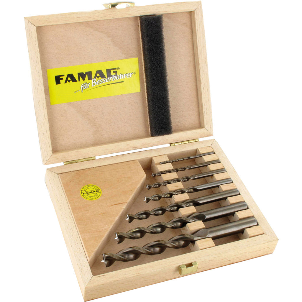 HSS-G wood twist drill set 7-piece