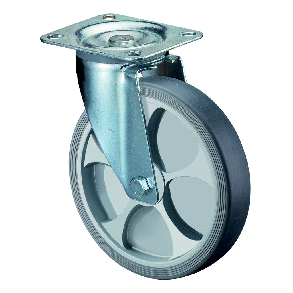 Ruota girevole / ruota di trasporto senza freno zincata