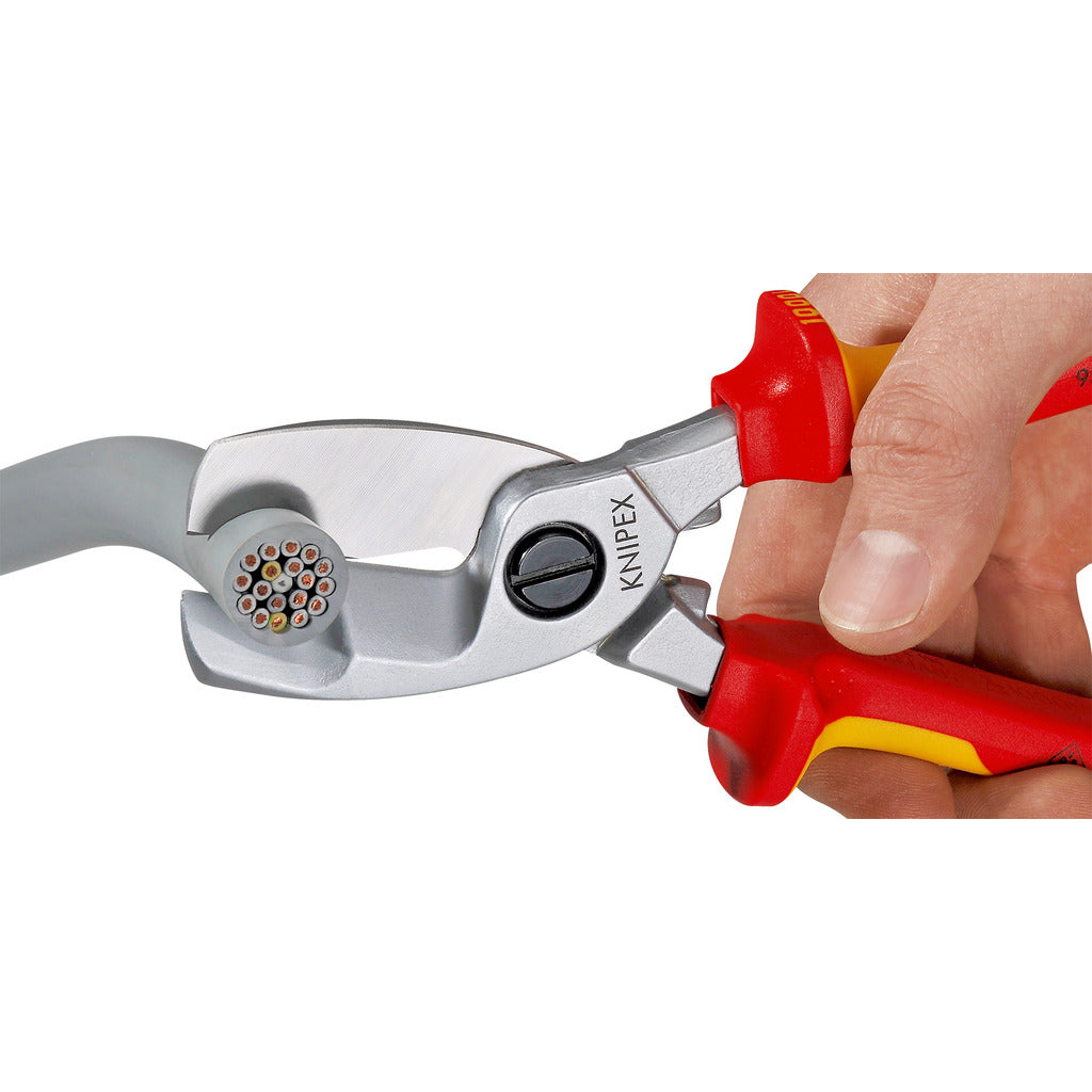 Knipex VDE cable shears with double cutting edge
