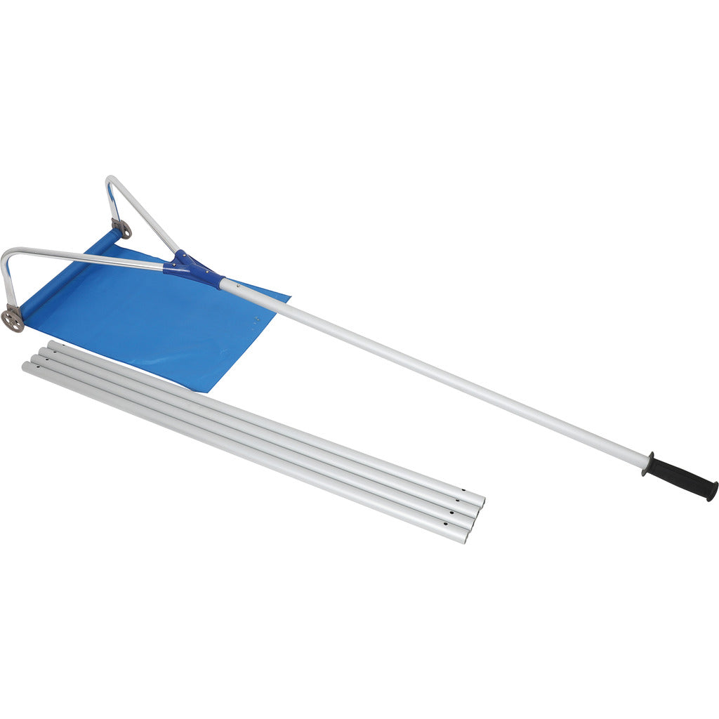 Snow rake with aluminum handle