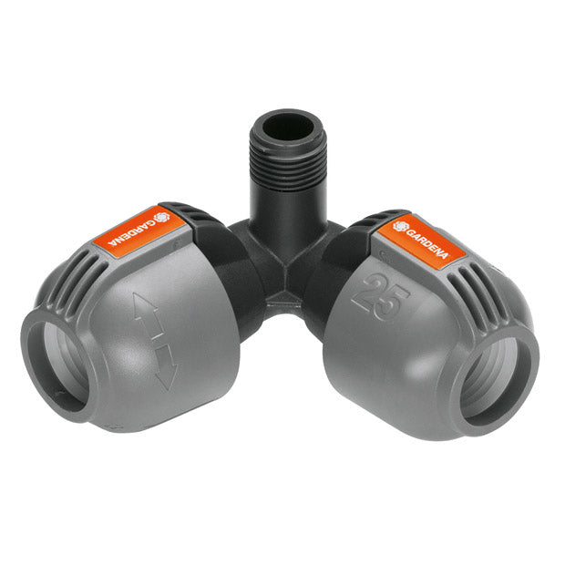 Gomito 25 mm x filettatura maschio da 1/2"