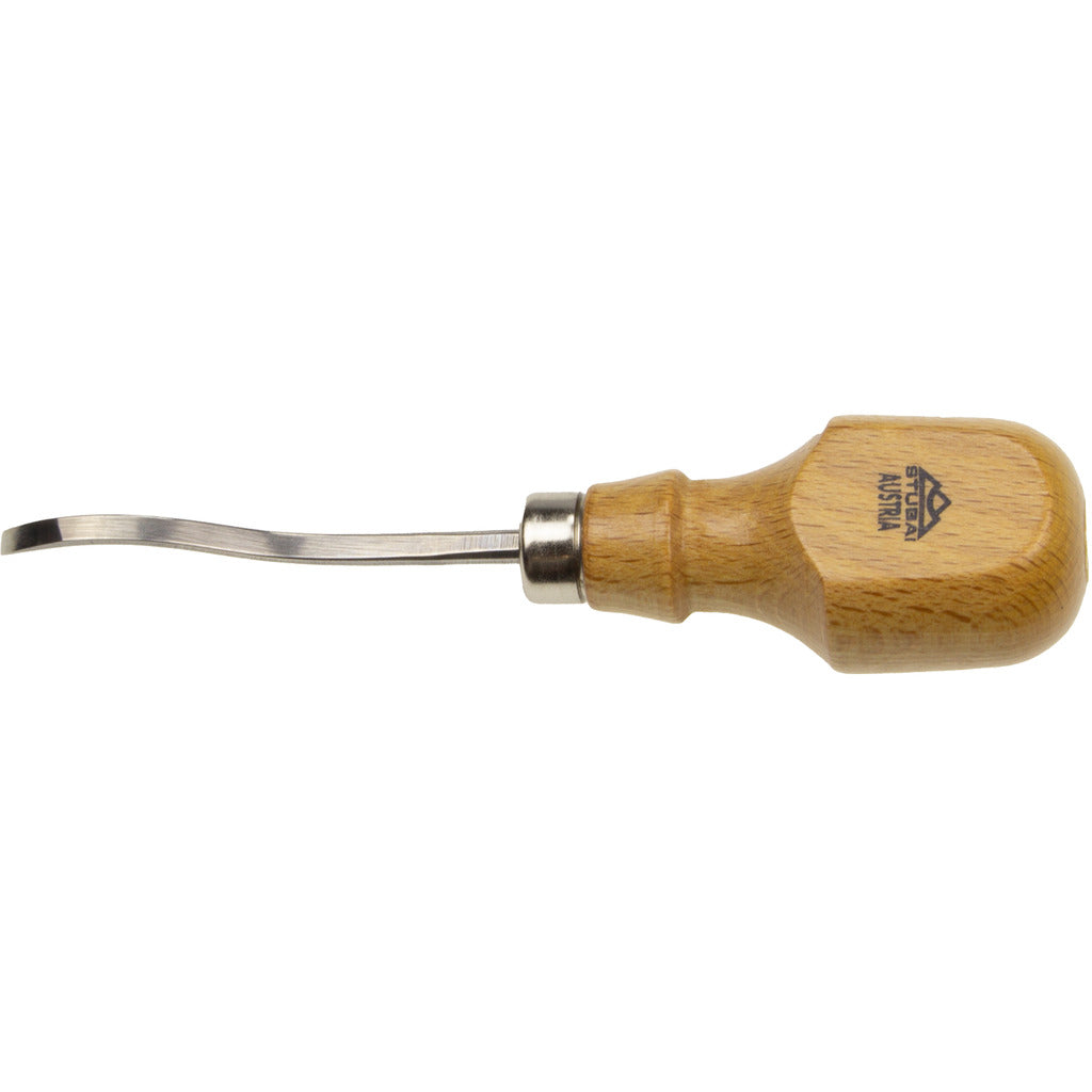 Cranked micro chisel, long with palm chisel handle