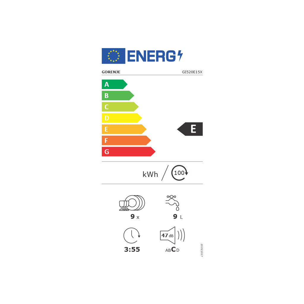 Integrated dishwasher GI520E15X