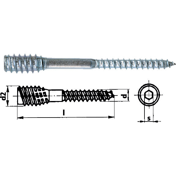 Distanzschraube mit Innensechskant