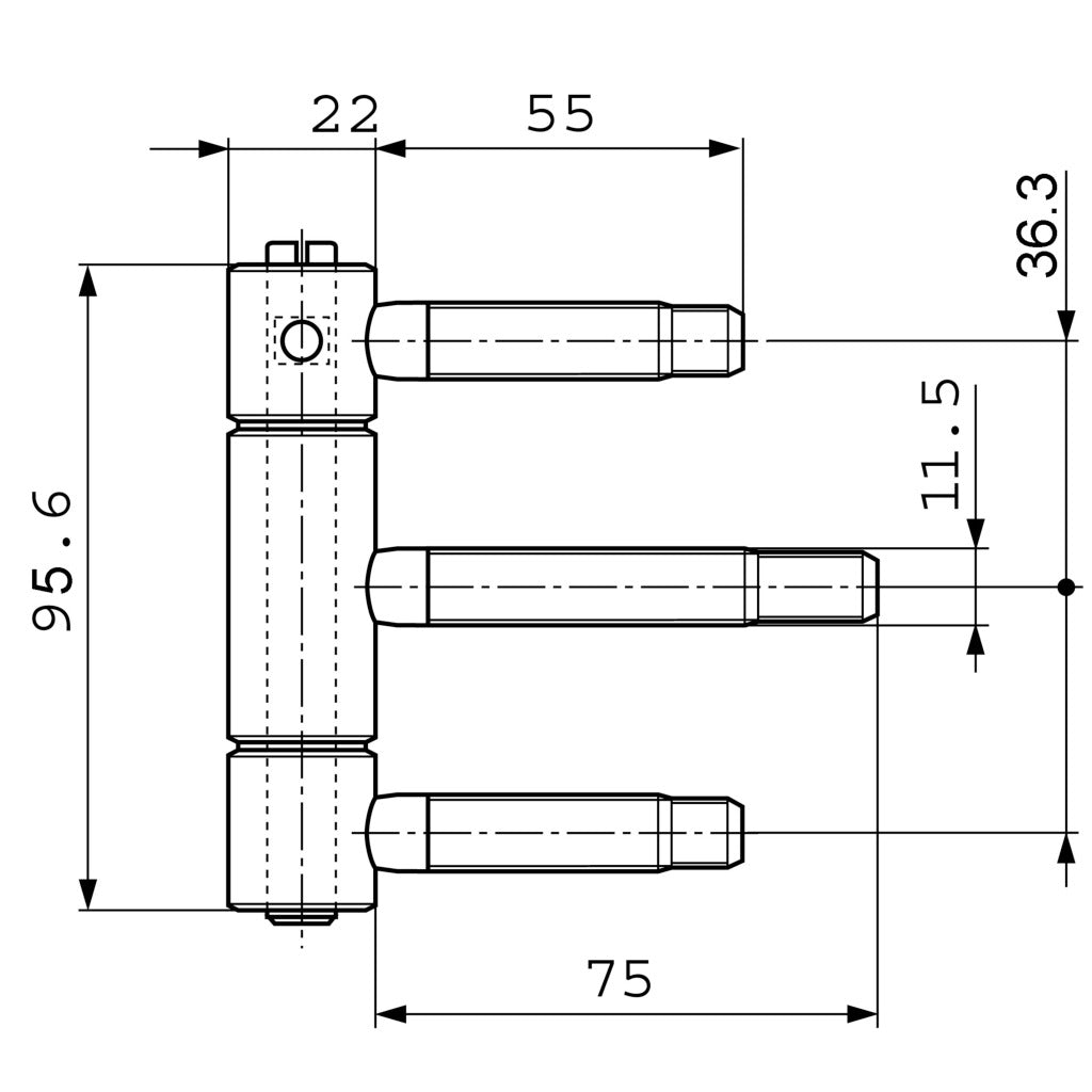 Cerniera per porta 40H-22-003 (4.0200.AS)