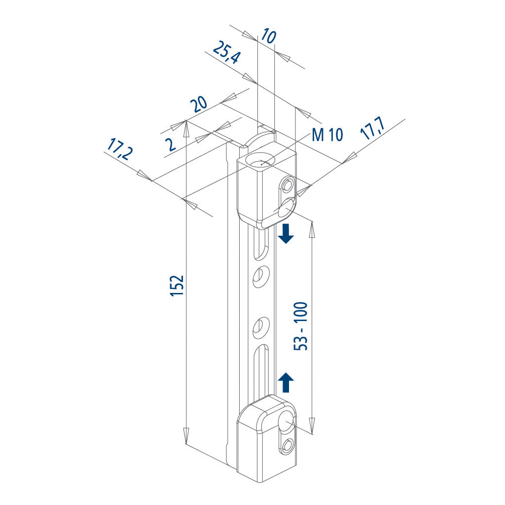 Giunto a barra per spagnoletta porta 976
