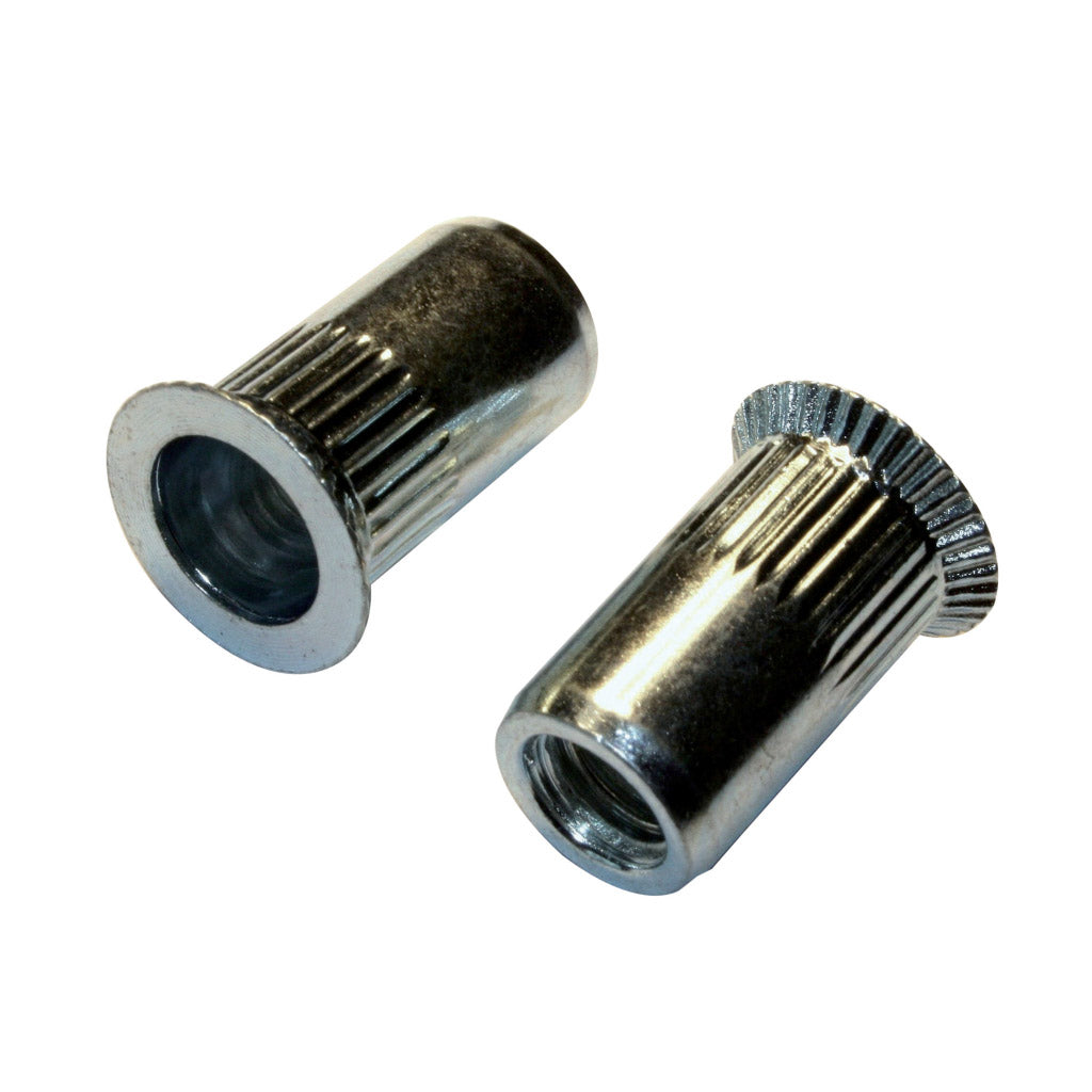 Blind rivet nut countersunk head knurled steel