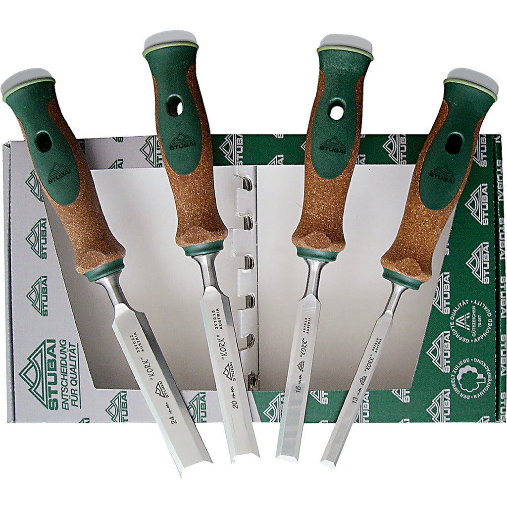 Special chisel set with cork handle / Swedish shape