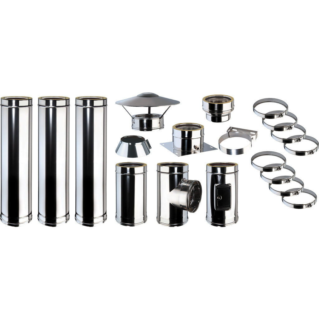 Pacchetto base Bertrams 1-130 / camino in acciaio inox