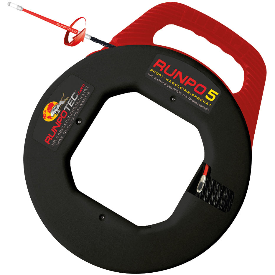 Dispositivo professionale per la tiratura dei cavi con scatola in plastica RUNPO 5