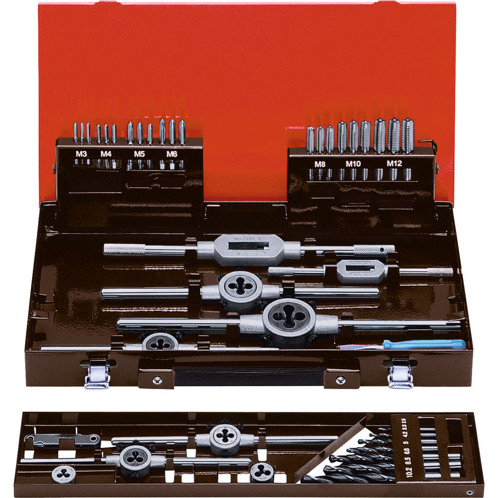 Hand thread cutting tool set M3 - M12