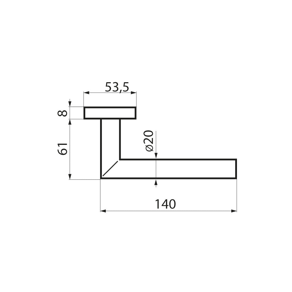 Door handle set model EST. ZG 21