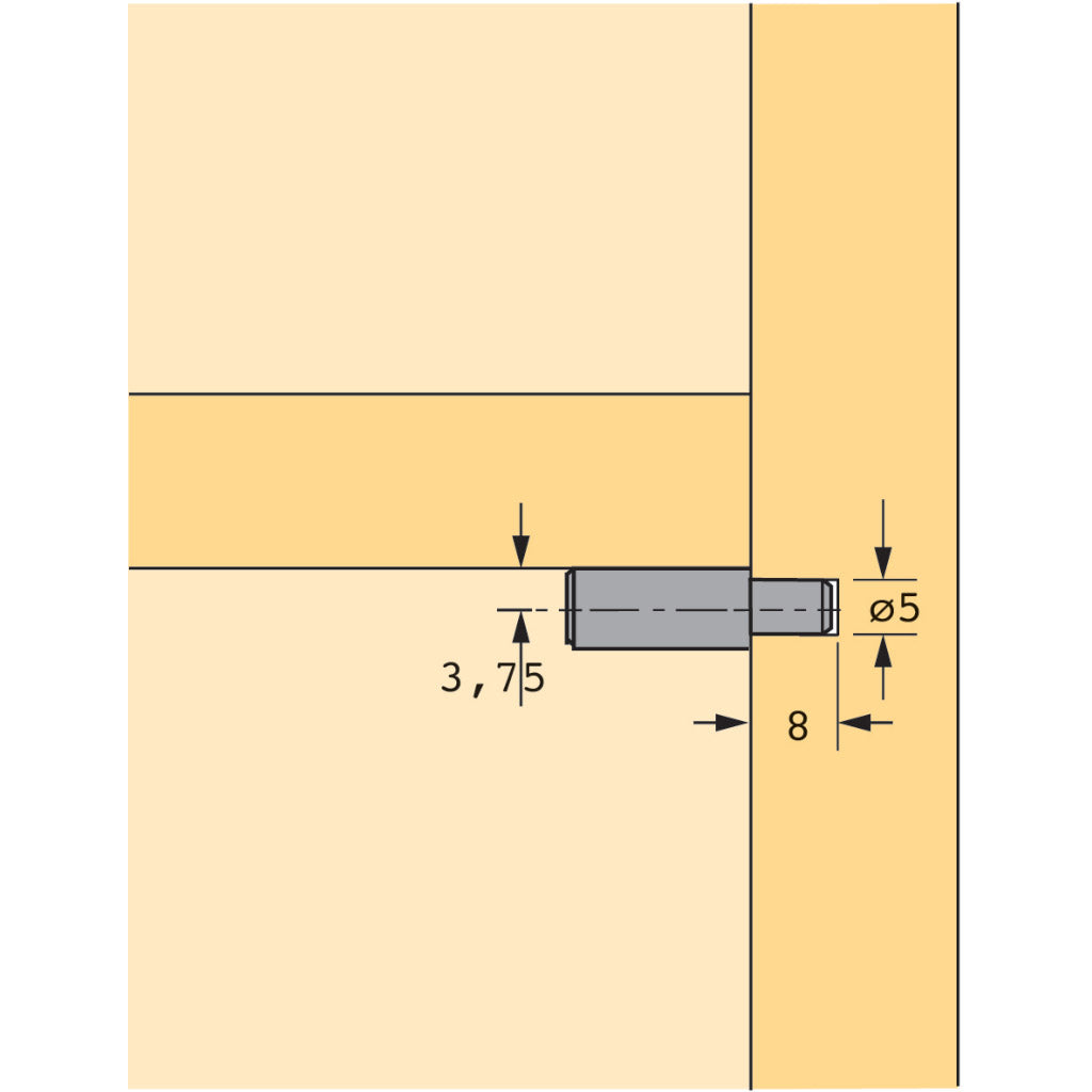 Plug-in shelf support with attachment