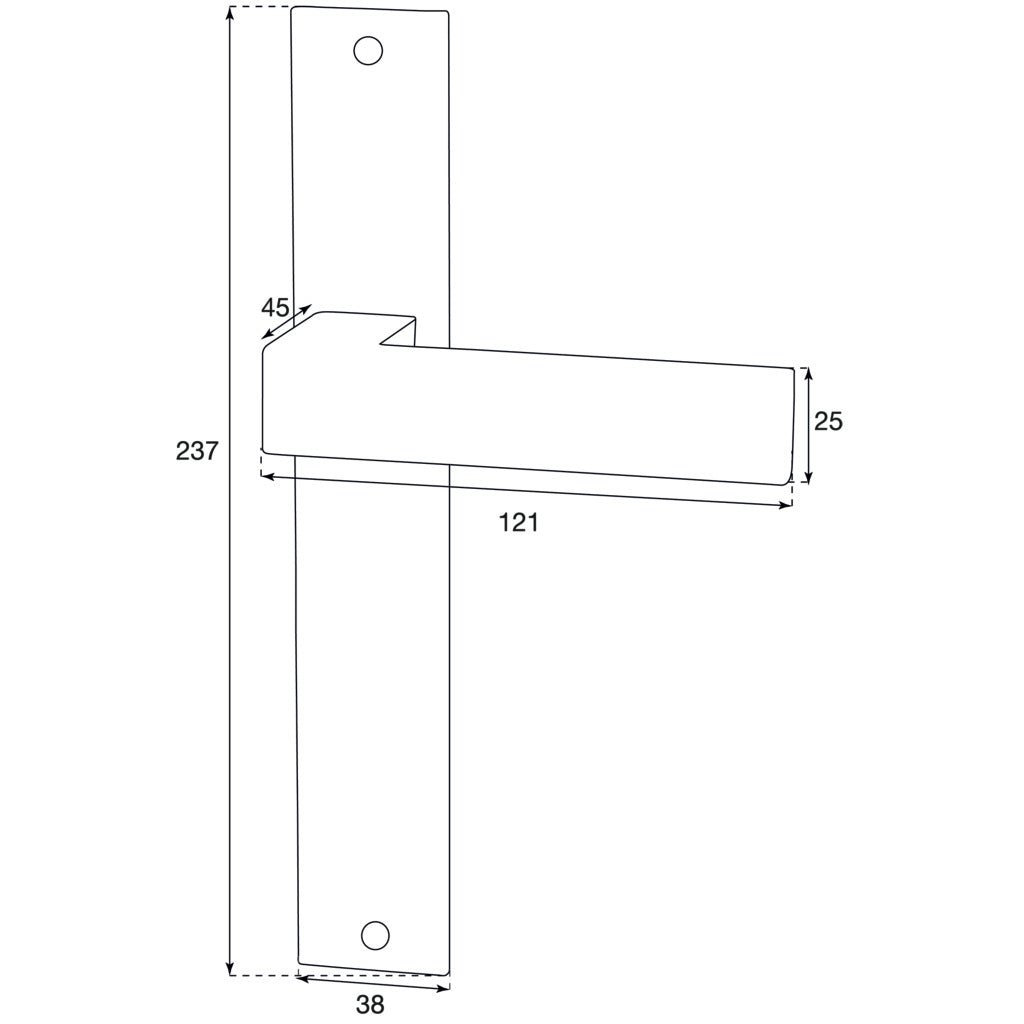 Lech model door handle set