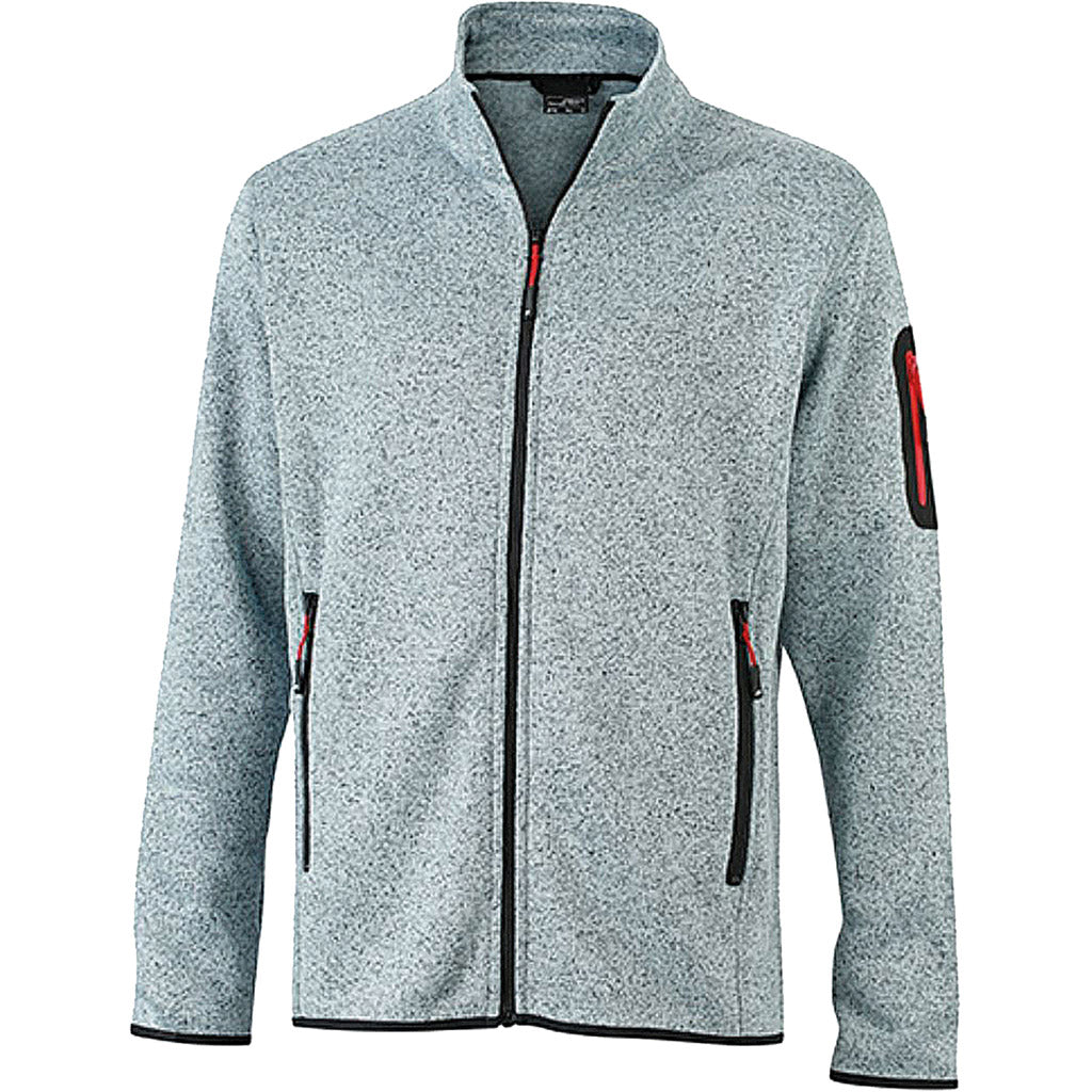 Giacca in pile lavorato a maglia James & Nicholson JN762