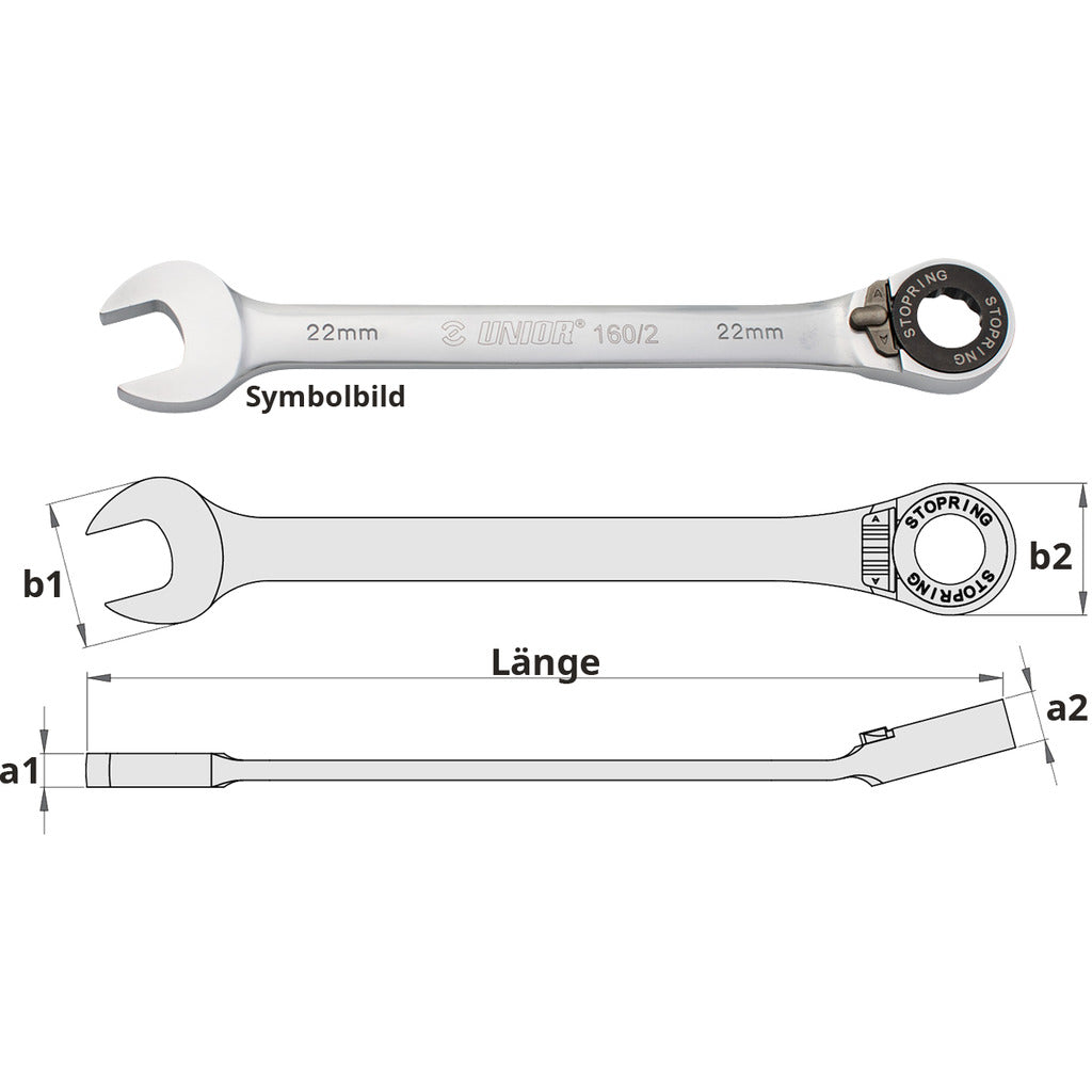 Ratchet ring spanner 160/2