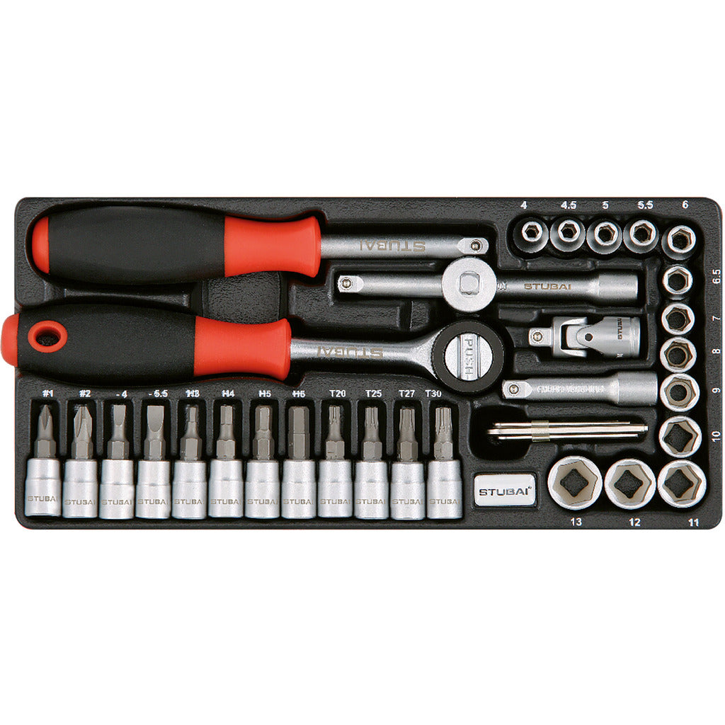 Socket wrench set 1/4" / 36 pieces
