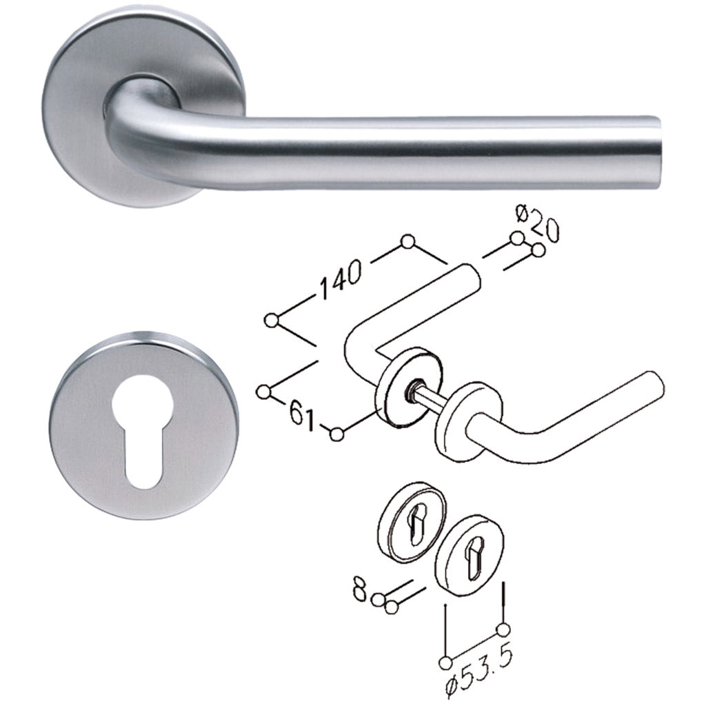 Door handle set model EST. ZG 51