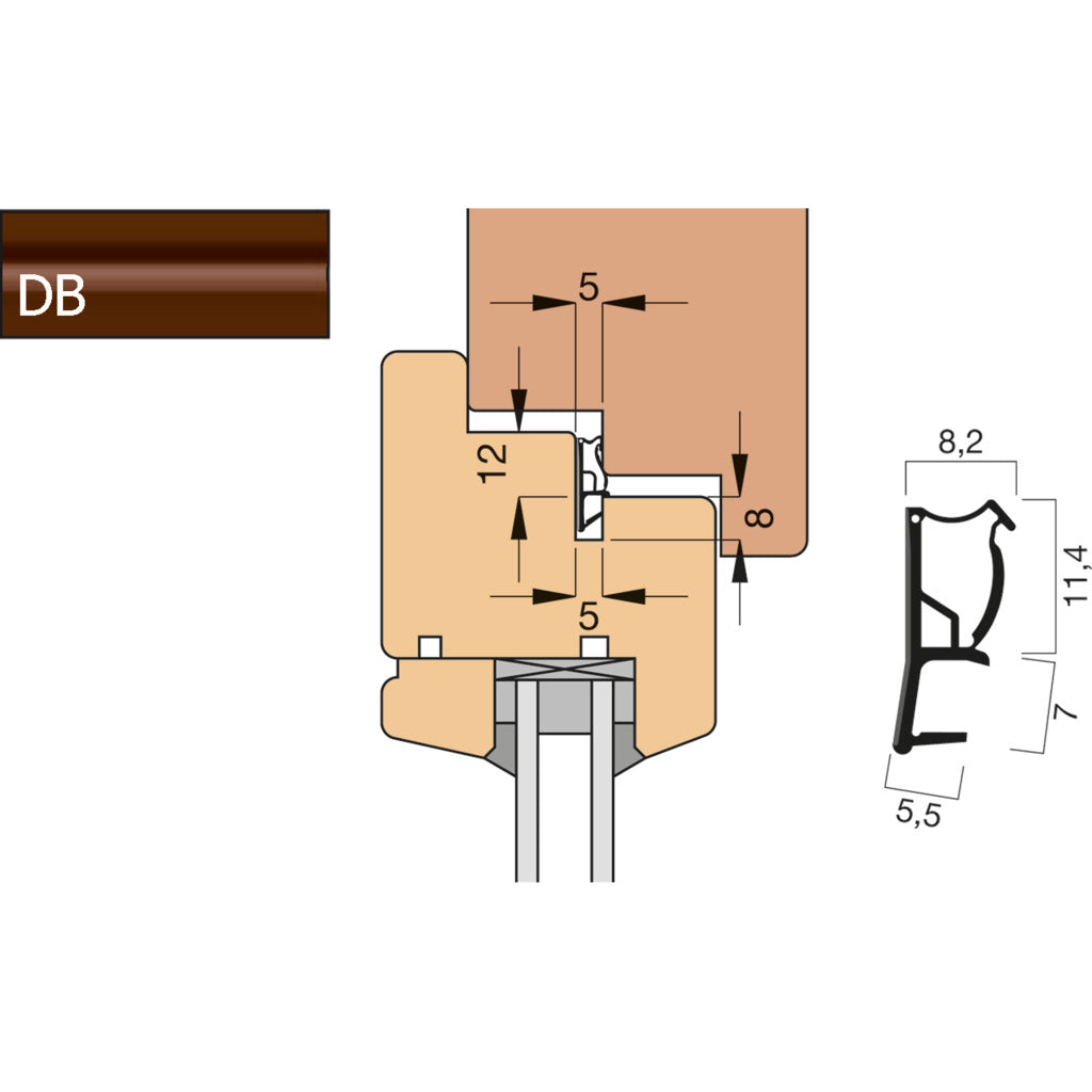 Window seal AFK2037 / short collar