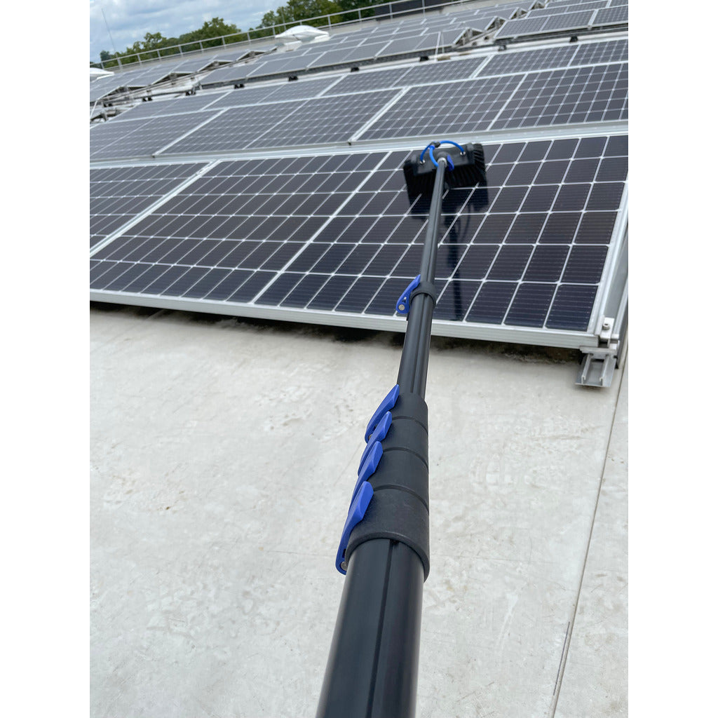 Solar telescopic washing brush set