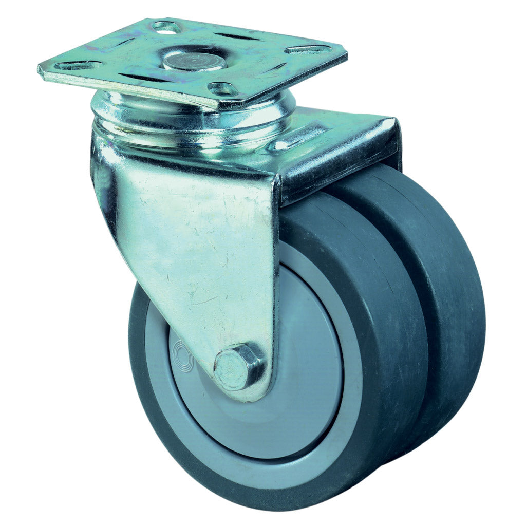 Double swivel castor
