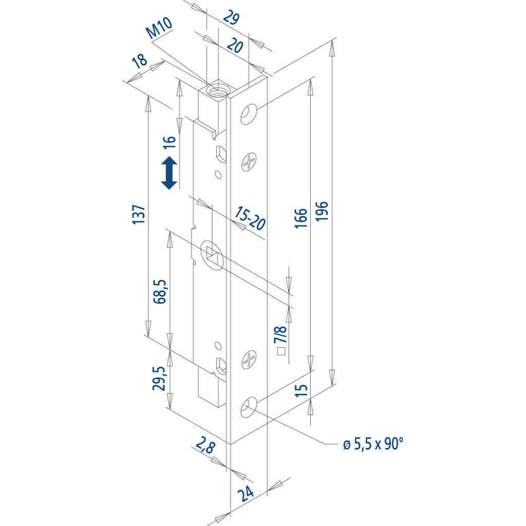 Chiavistello a bilico 295 1/2