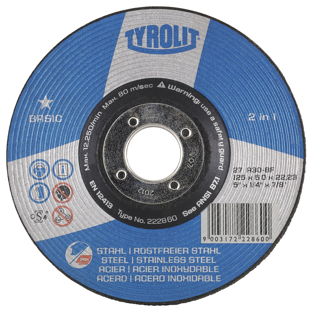 Grinding disc 2in1 Basic* for steel/stainless steel