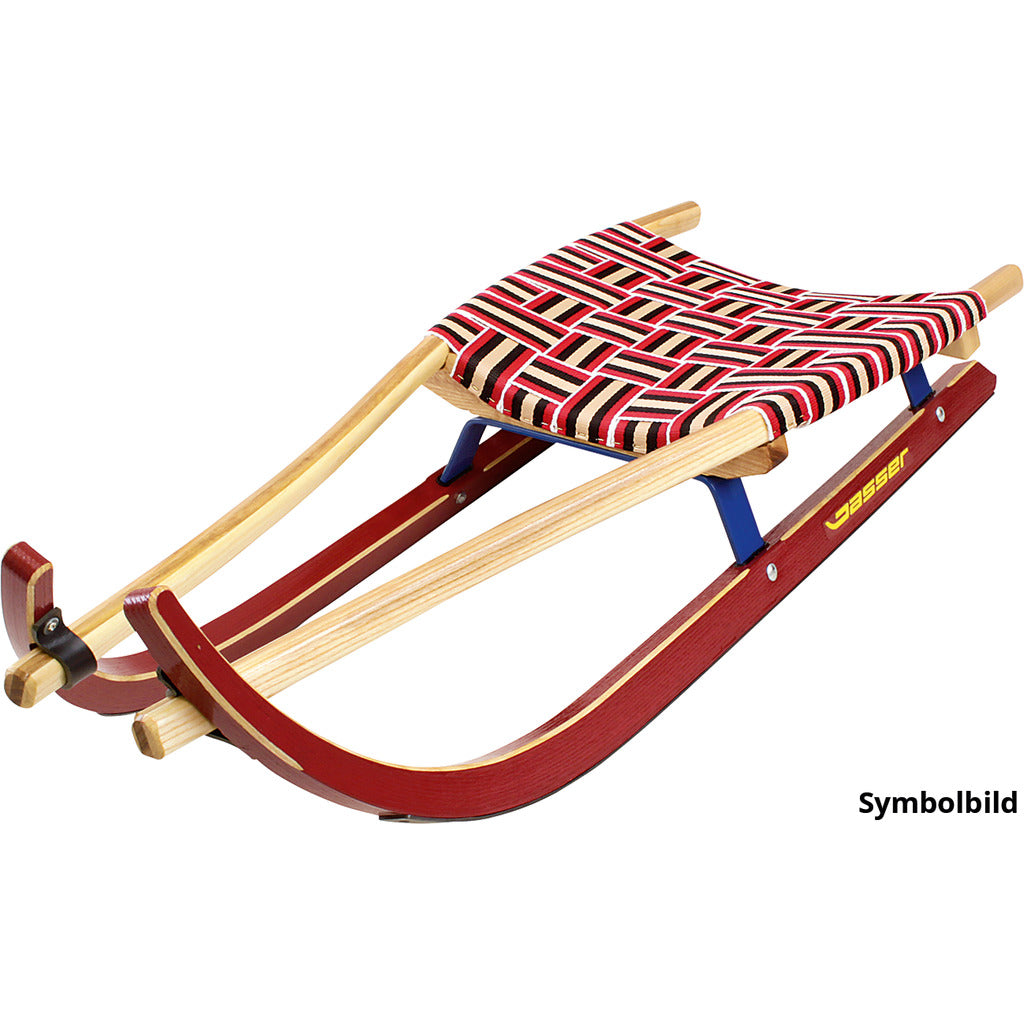Sports toboggan single-seater with belt seat