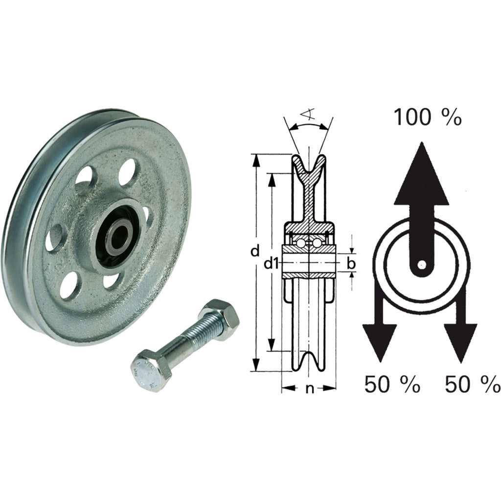 Wire rope pulley series no. 74