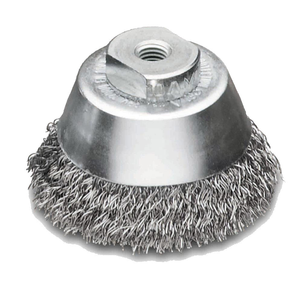 Cup brush, corrugated steel wire