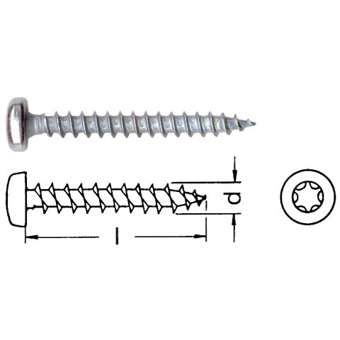 Vite per truciolato a testa cilindrica con testa Pozidrive