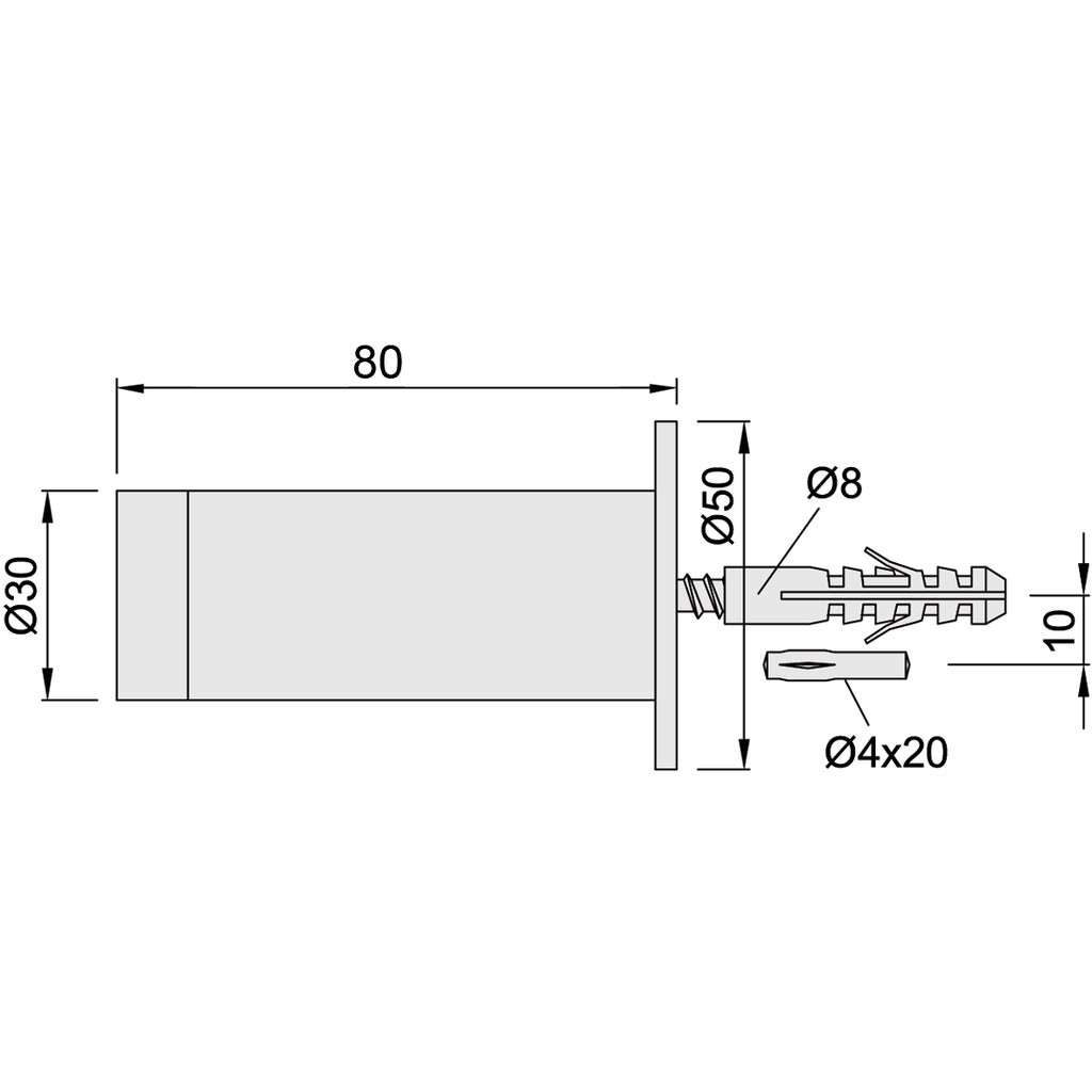 Wall door buffer 2075
