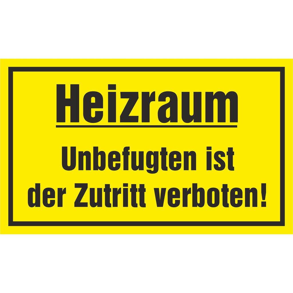 Information sign - boiler room