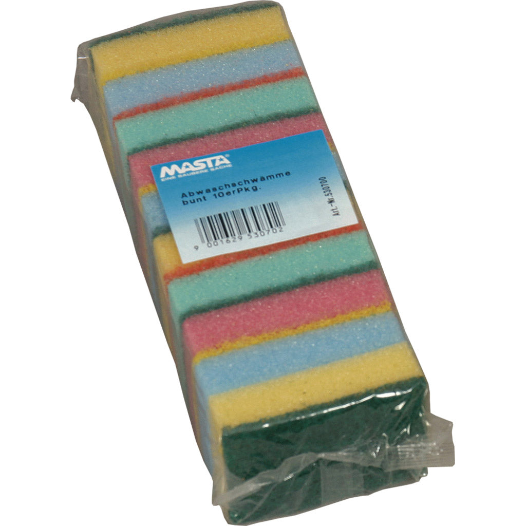 Colorful dishwashing sponges